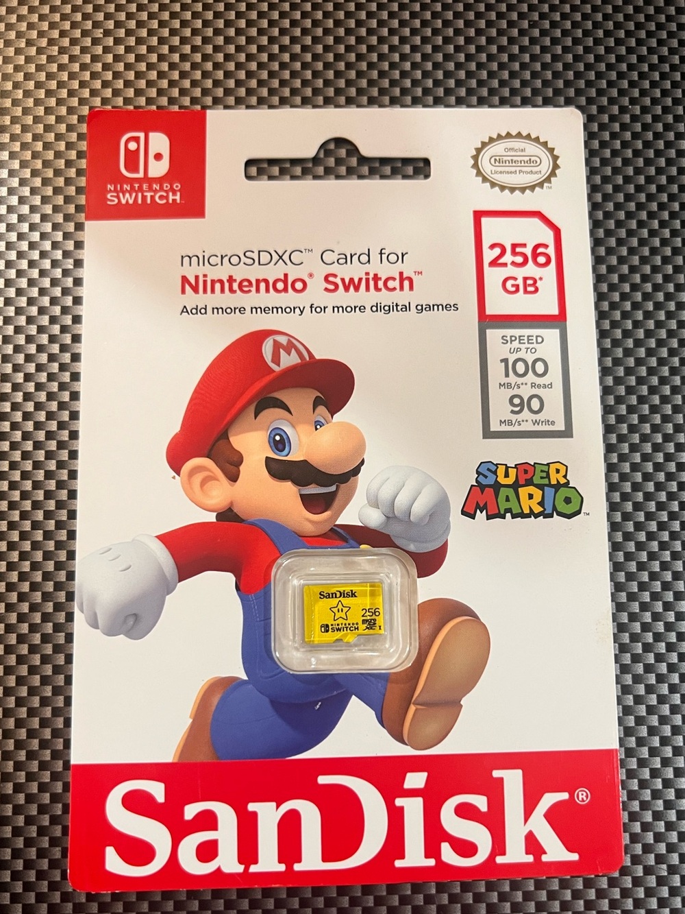 NIB and sealed Sandisk 256GB microSDXC Card for Nintendo Switch